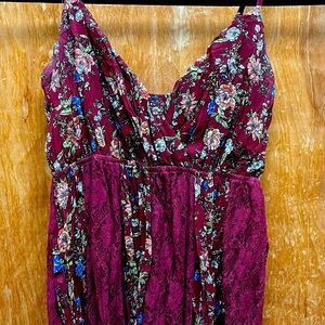 Floral Burgundy Tank Top